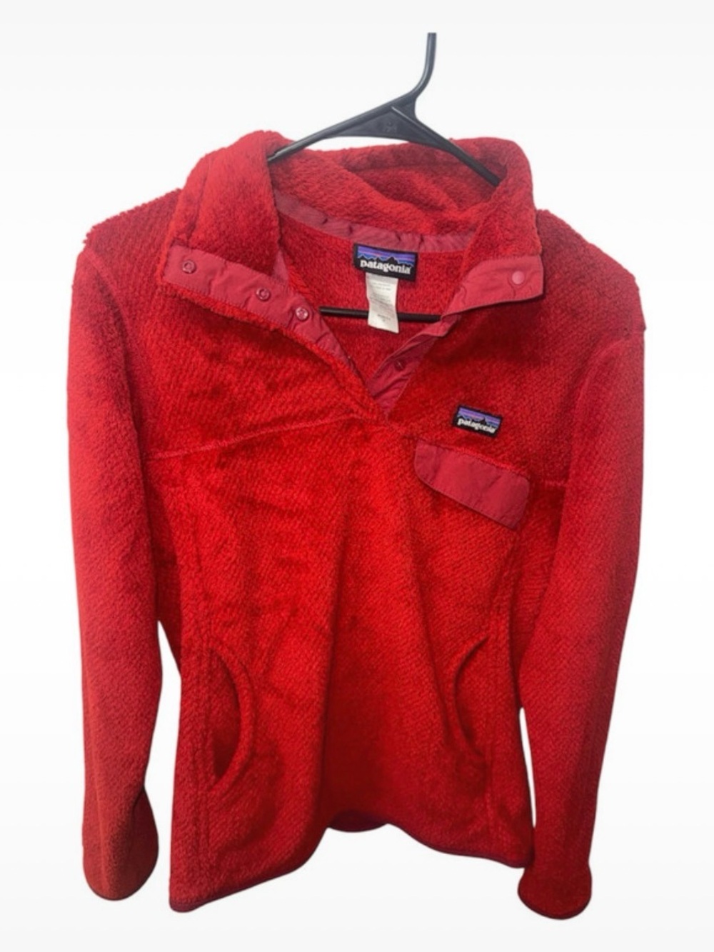 Patagonia Red Cowl Snap-T Fleece Pullover